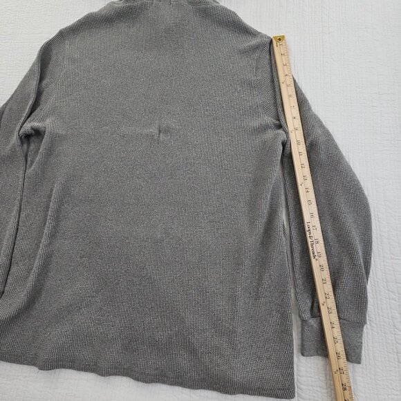 Polo Ralph Lauren Waffle Knit Hoodie Men's XXL Grey Long Sleeve Drawstring EUC - Picture 11 of 14